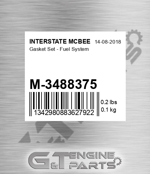 M-3488375 Gasket Set - Fuel System for INTERSTATE MCBEE