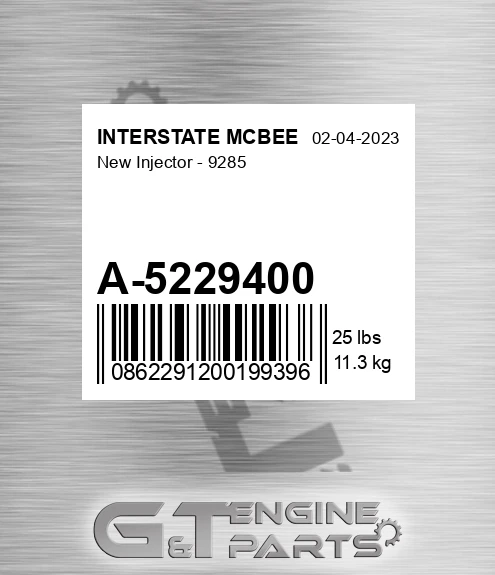 A-5229400 New Injector - 9285