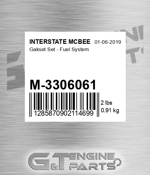 M-3306061 Gakset Set - Fuel System for INTERSTATE MCBEE