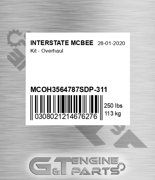 MCOH3564787SDP-311 Kit - Overhaul