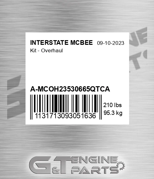 A-MCOH23530665QTCA Kit - Overhaul
