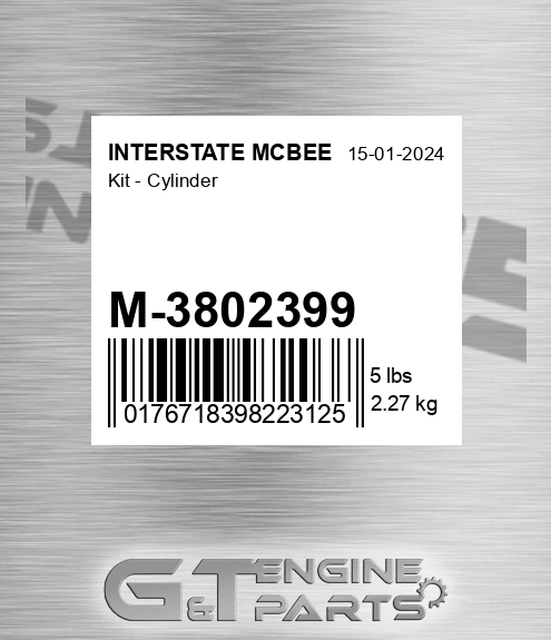 M-3802399 Kit - Cylinder for INTERSTATE MCBEE