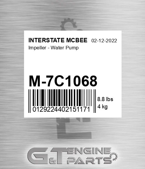 M-7C1068 INTERSTATE MCBEE Impeller - Water Pump