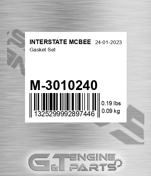 M-3010240 Gasket Set for INTERSTATE MCBEE