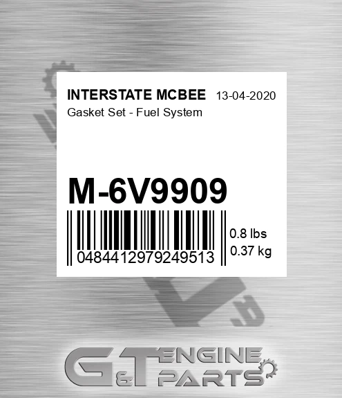 M-6V9909 Gasket Set - Fuel System for INTERSTATE MCBEE