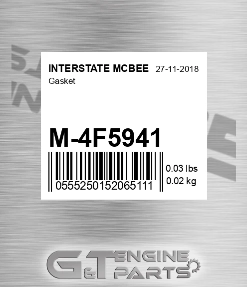 M-4F5941 Gasket for INTERSTATE MCBEE