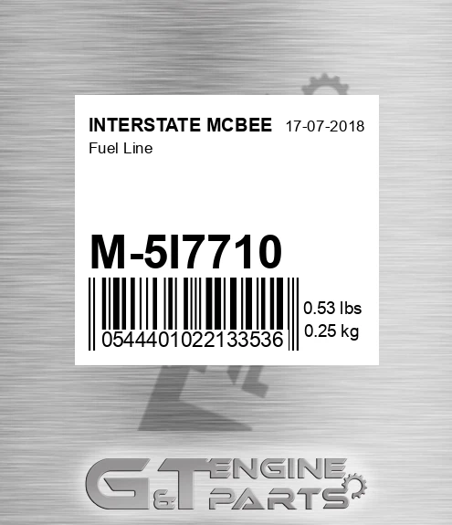 M-5I7710 Fuel Line for INTERSTATE MCBEE