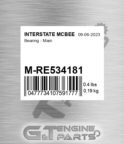 M-RE534181 Bearing - Main
