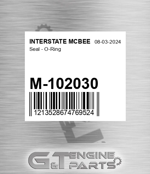 M-102030 Seal - O-ring for INTERSTATE MCBEE