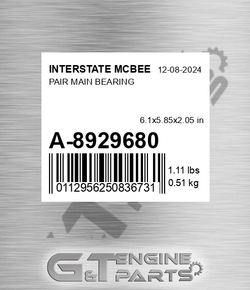 A-8929680 Pair Main Bearing