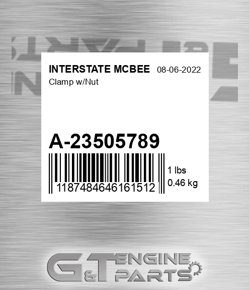 A-23505789 Clamp W/nut