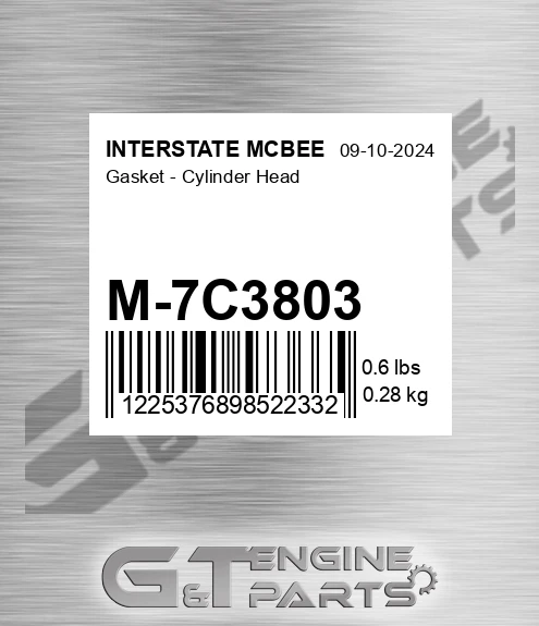 M-7C3803 Gasket - Cylinder Head for INTERSTATE MCBEE