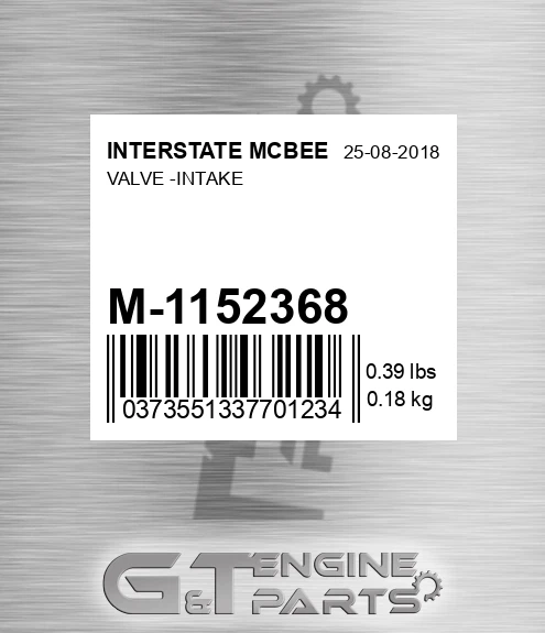 M-1152368 Valve -intake