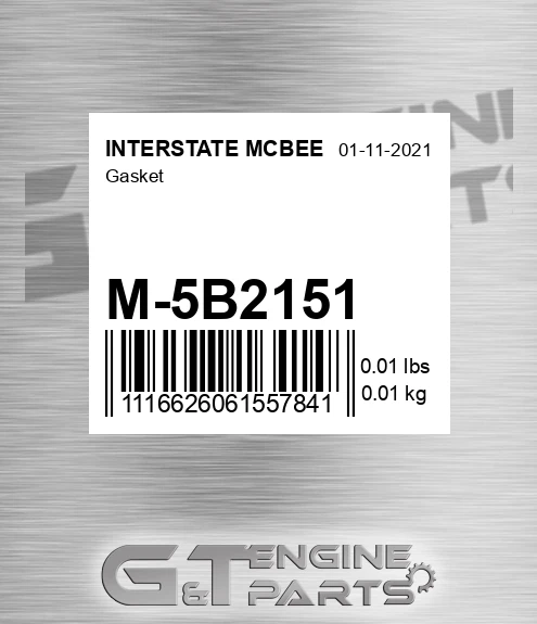 M-5B2151 Gasket for INTERSTATE MCBEE