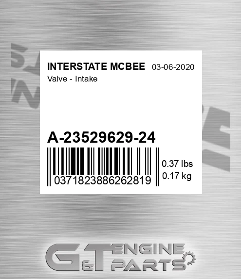 A-23529629-24 Valve - Intake