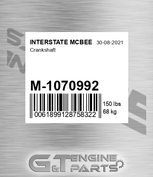 M-1070992 Crankshaft for INTERSTATE MCBEE
