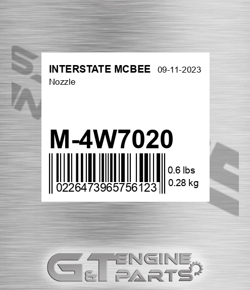 M-4W7020 Nozzle for INTERSTATE MCBEE