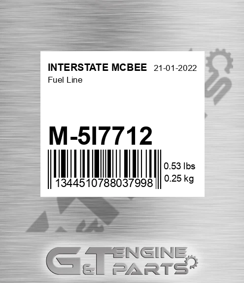 M-5I7712 Fuel Line for INTERSTATE MCBEE
