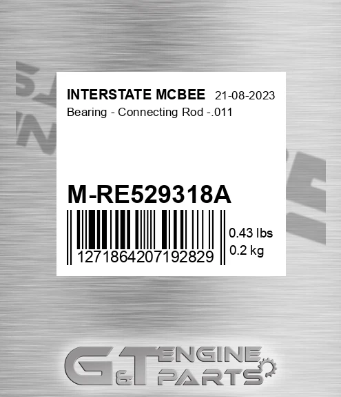 M-RE529318A Bearing - Connecting Rod -.011
