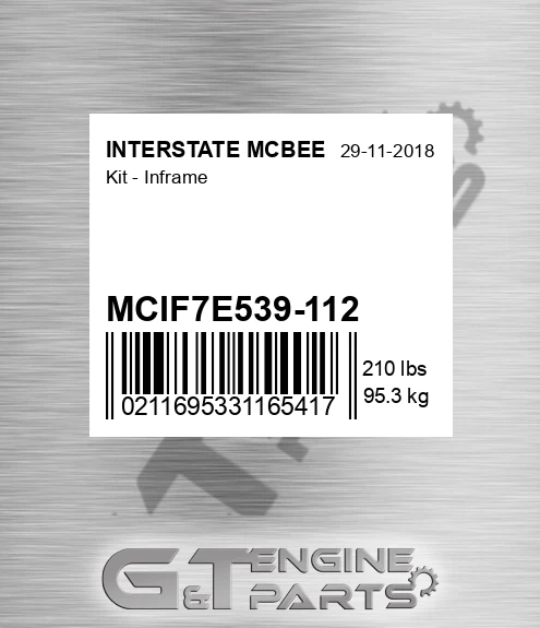 MCIF7E539-112 Kit - Inframe