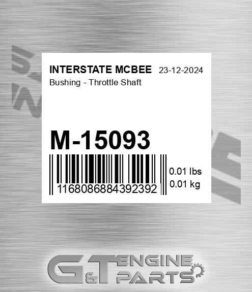 M-15093 Bushing - Throttle Shaft