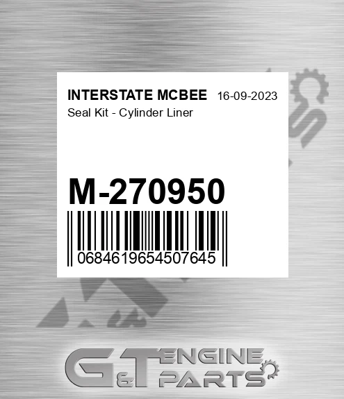 M-270950 Seal Kit - Cylinder Liner