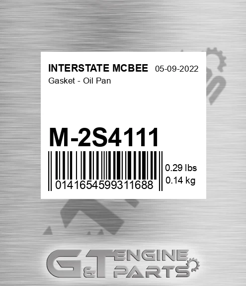M-2S4111 Gasket - Oil Pan for INTERSTATE MCBEE