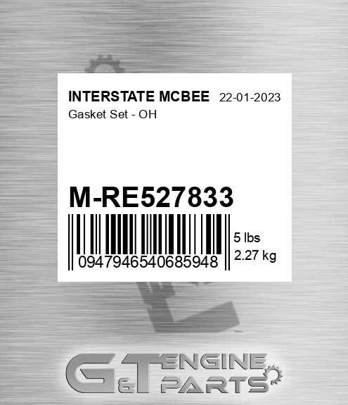 M-RE527833 Gasket Set - Oh