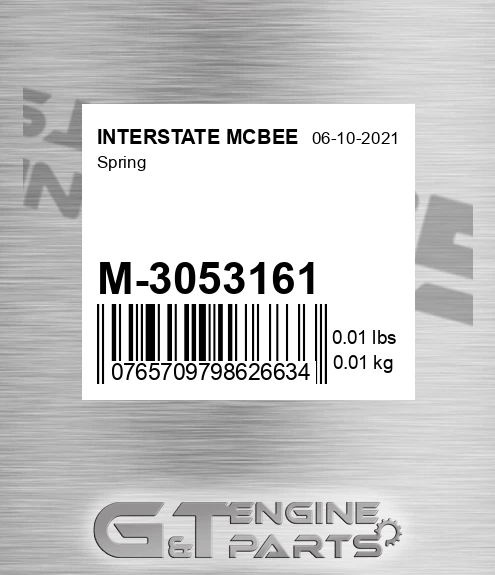 M-3053161 Spring for INTERSTATE MCBEE