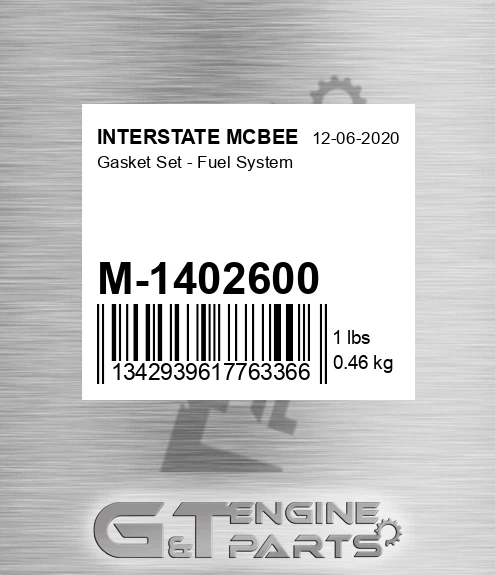 M-1402600 Gasket Set - Fuel System for INTERSTATE MCBEE
