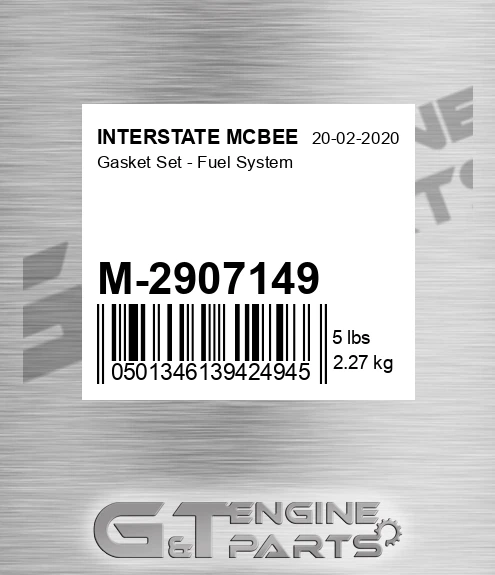 M-2907149 Gasket Set - Fuel System for INTERSTATE MCBEE