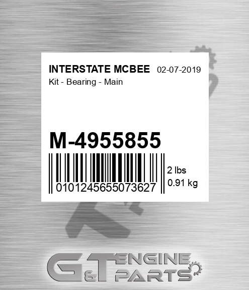 M-4955855 Kit - Bearing - Main for INTERSTATE MCBEE