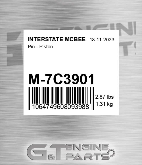 M-7C3901 Pin - Piston for INTERSTATE MCBEE