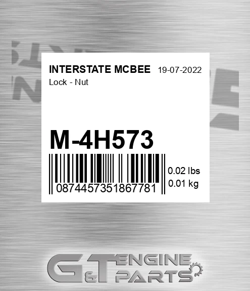 M-4H573 Lock - Nut for INTERSTATE MCBEE