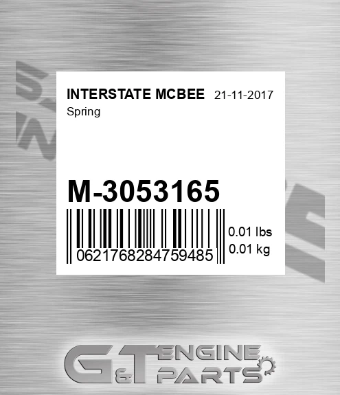 M-3053165 Spring for INTERSTATE MCBEE