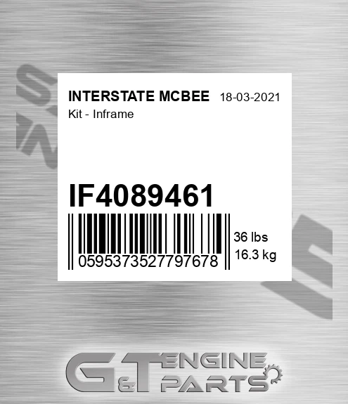 IF4089461 Kit - Inframe for INTERSTATE MCBEE