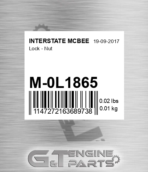 M-0L1865 Lock - Nut