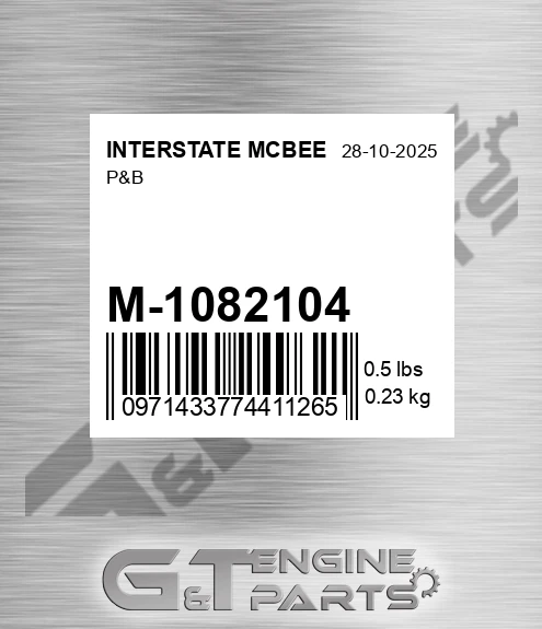 M-108-2104 P&b for INTERSTATE MCBEE