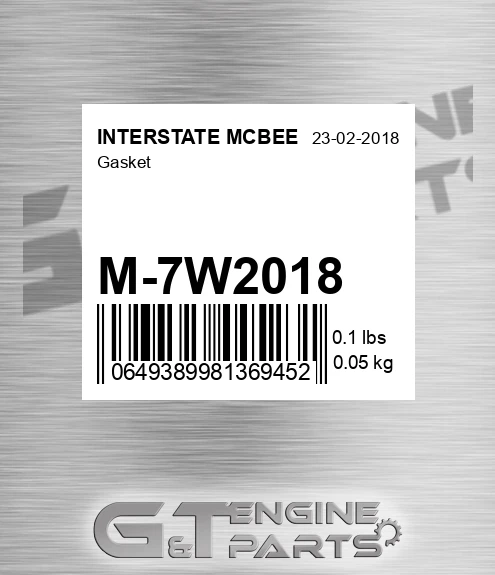 M-7W2018 Gasket