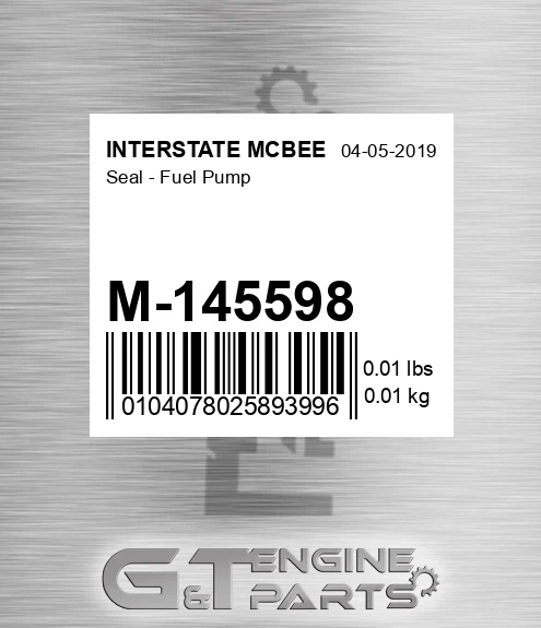 M-145598 Seal - Fuel Pump