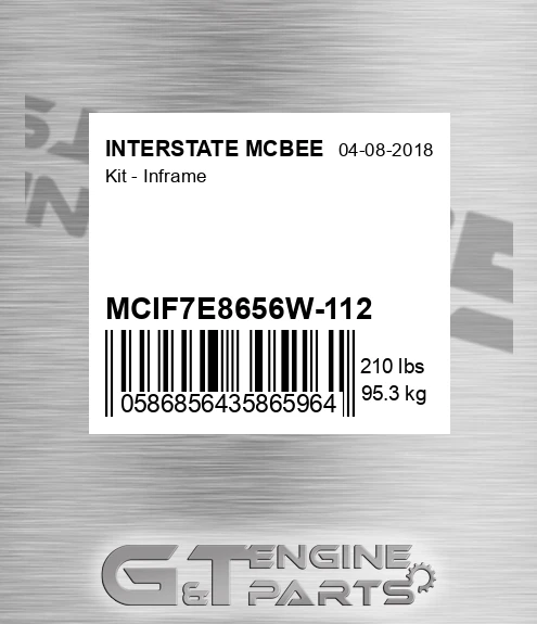 MCIF7E8656W-112 Kit - Inframe