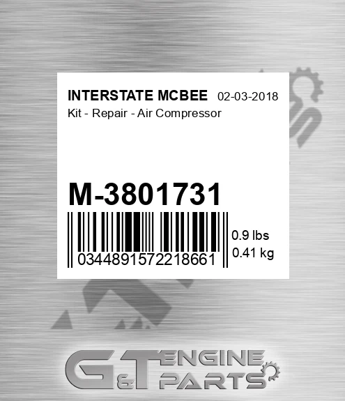 M-3801731 Kit - Repair - Air Compressor