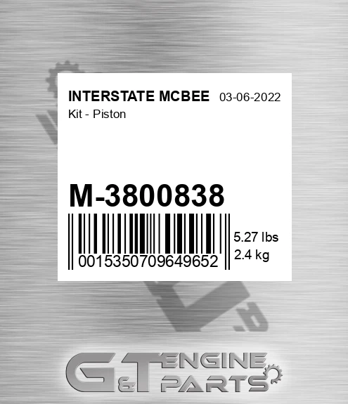 M-3800838 Kit - Piston