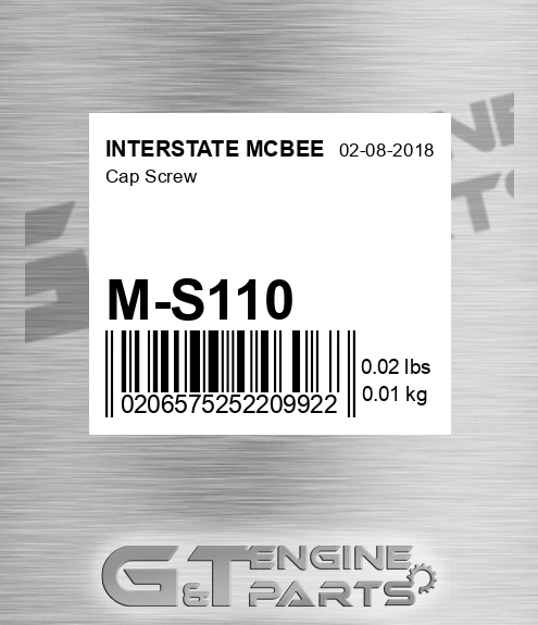 M-S110 Cap Screw