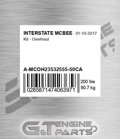 A-MCOH23532555-50CA Kit - Overhaul