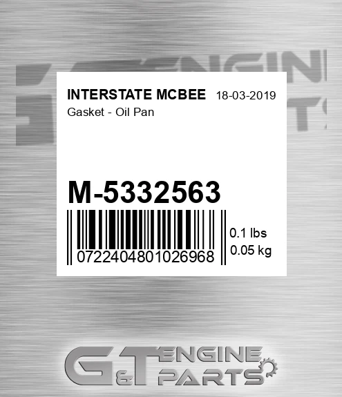 M-5332563 Gasket - Oil Pan