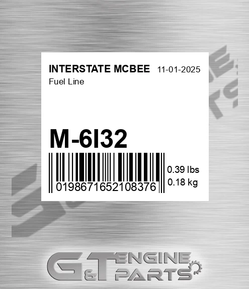 M-6I32 Fuel Line for INTERSTATE MCBEE