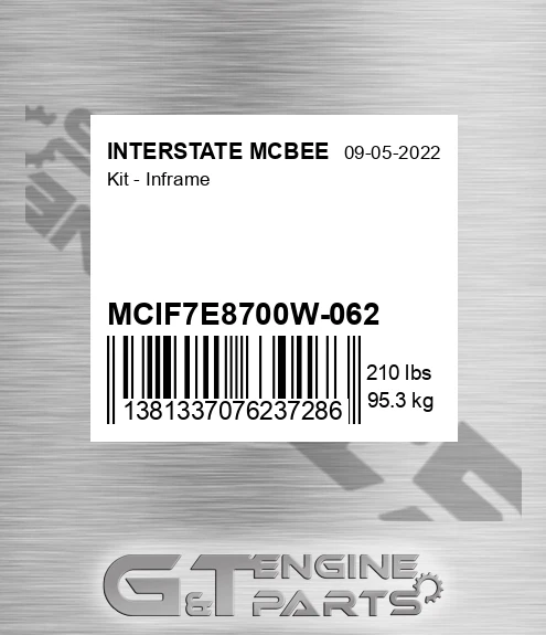 MCIF7E8700W-062 Kit - Inframe