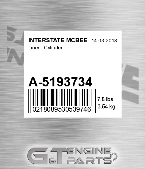 A-5193734 Liner - Cylinder