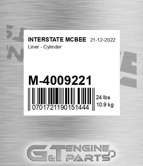 M-4009221 Liner - Cylinder